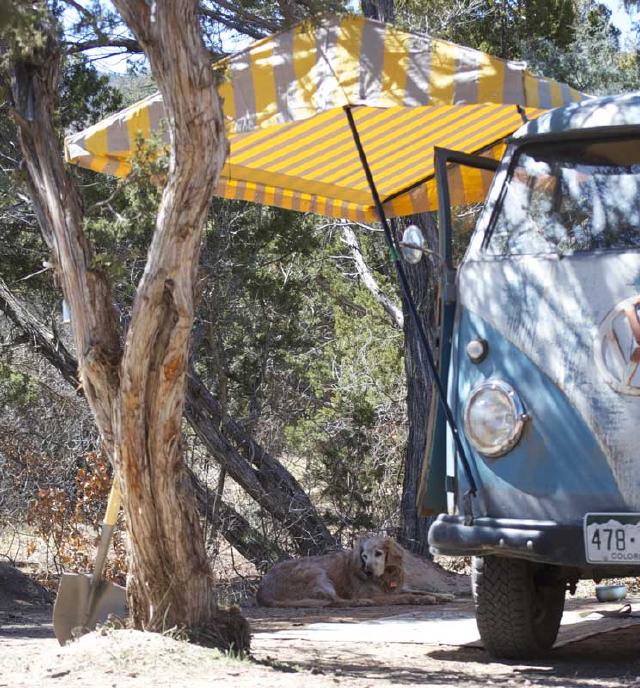 This was the first trip with our new awning for the bus.