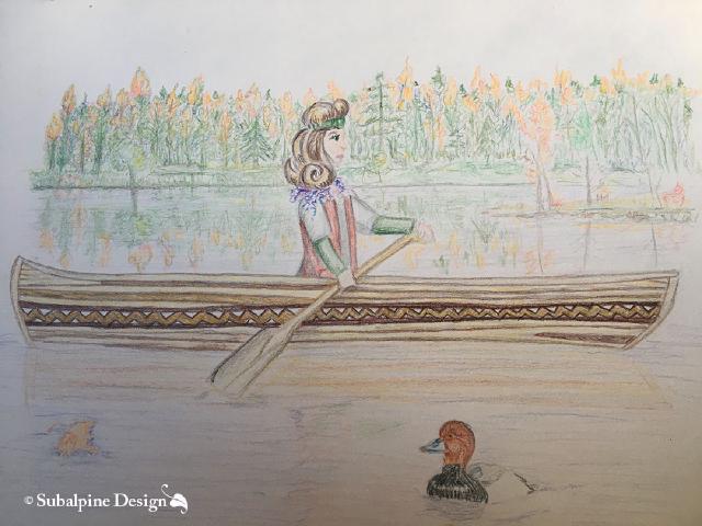 Lou in a Canoe