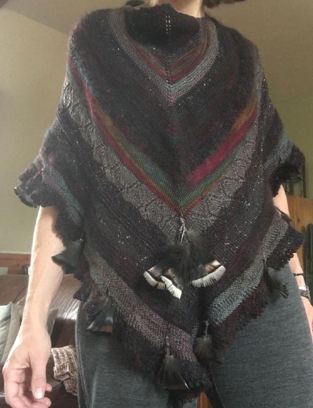 Wood Nymph Poncho -- I actually prefer to wear this 'backwards' (with the longer portion in the back) most of the time.