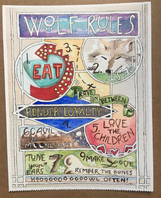 Wolf Rules watercolor Wolf Rules watercolor